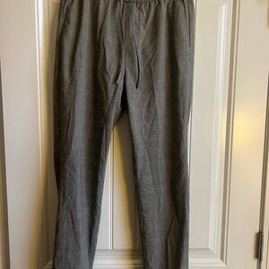 Men's Gray Plaid Joggers